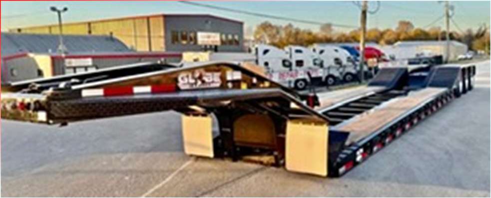 Flatbed lowboy trailer